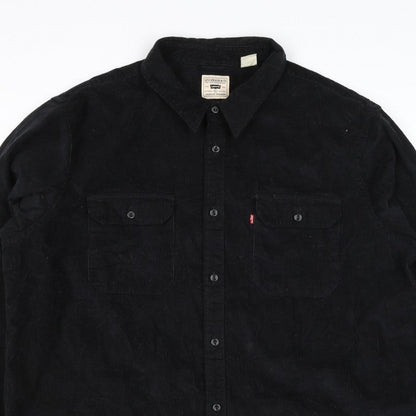 Levi's Men Black XL Jackson Worker Corduroy Button Jacket