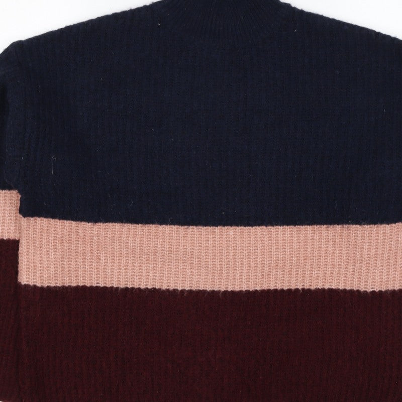 New Look Women Multicoloured UK 6 Pullover High Neck Knit Jumper