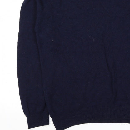 Blue Harbour Men’s Navy XL Lambswool V-Neck Pullover Jumper Classic