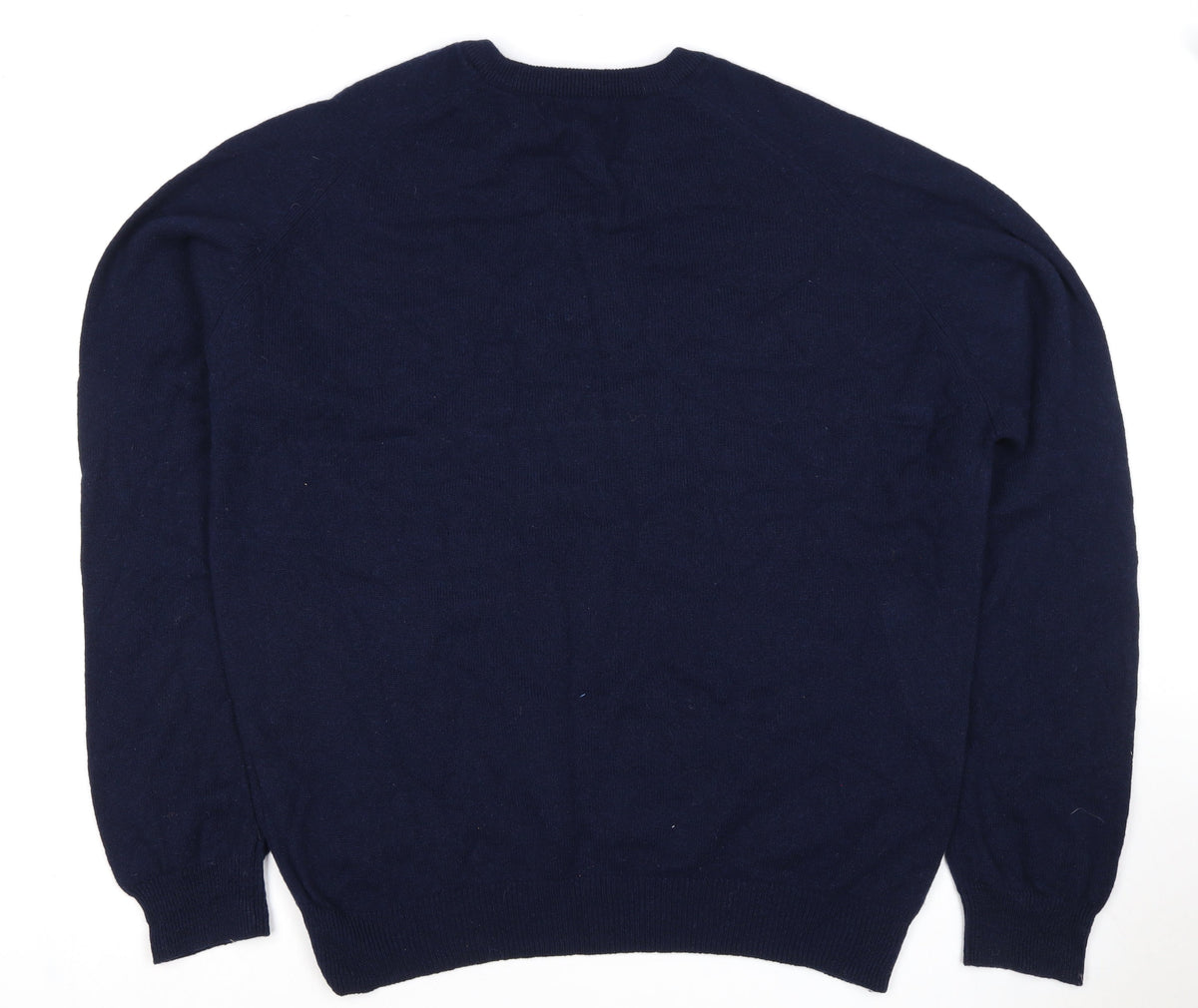 Blue Harbour Men’s Navy XL Lambswool V-Neck Pullover Jumper Classic