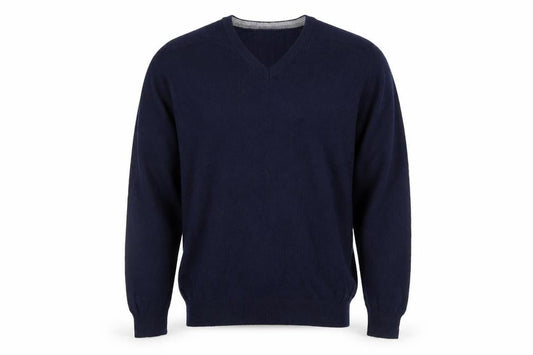 Blue Harbour Men’s Navy XL Lambswool V-Neck Pullover Jumper Classic