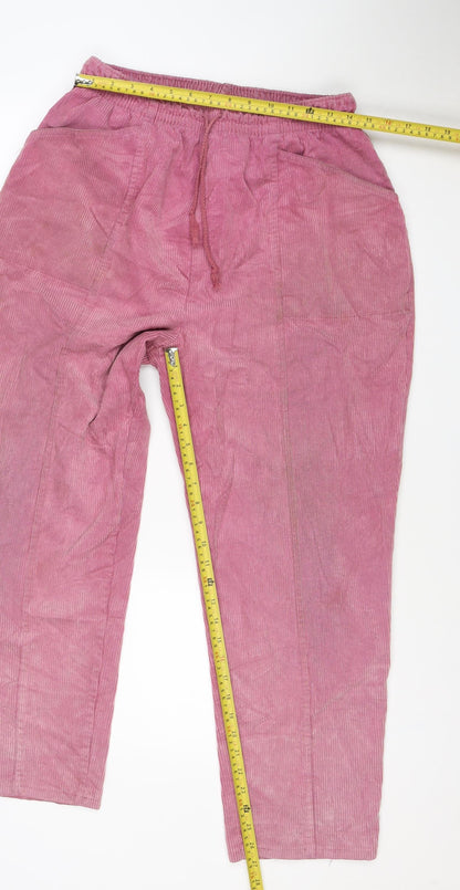 Casual Club Women’s Pink Size 18 Corduroy Drawstring Trousers