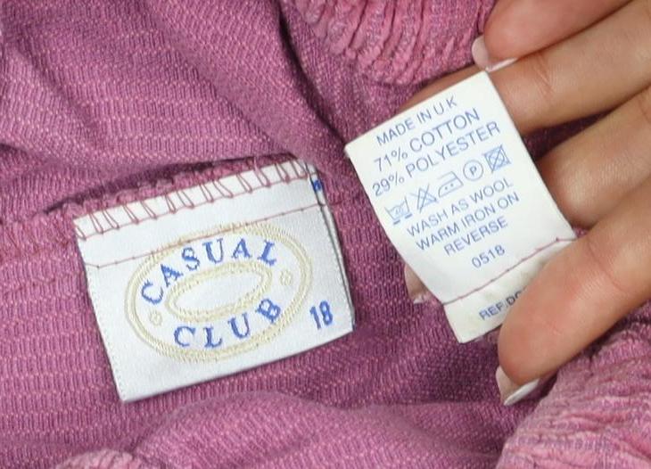 Casual Club Women’s Pink Size 18 Corduroy Drawstring Trousers
