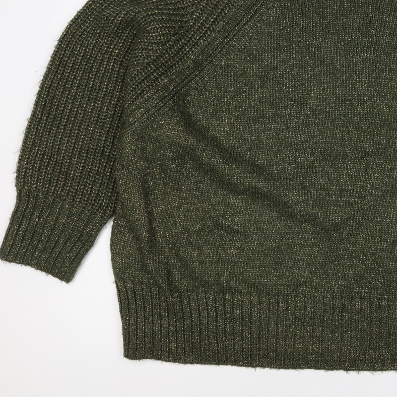 Next Women Green XL UK 22 High Neck Raglan Knit Jumper