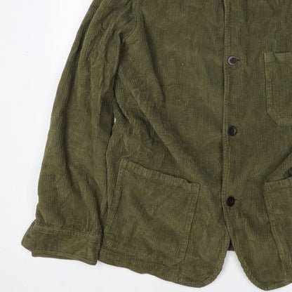 Portuguese Flannel Unisex Green L Corduroy Button Jacket