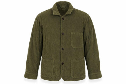 Portuguese Flannel Unisex Green L Corduroy Button Jacket