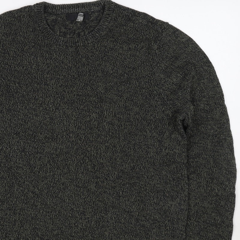 ASOS Men’s Grey Marl Chunky Knit Crew Neck Pullover Jumper Size M