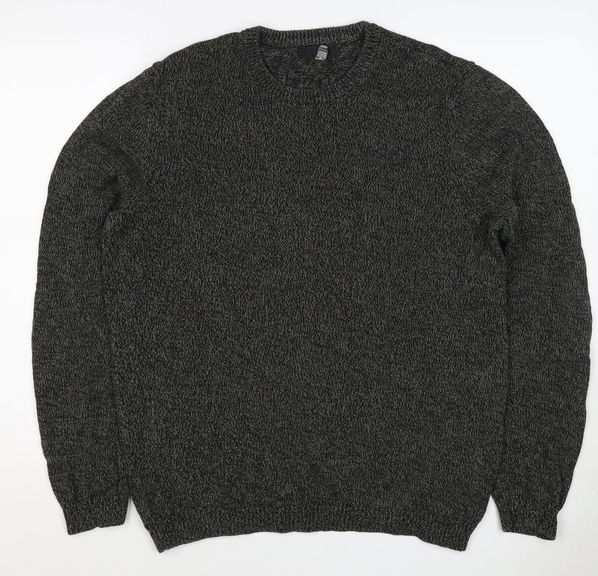 ASOS Men’s Grey Marl Chunky Knit Crew Neck Pullover Jumper Size M