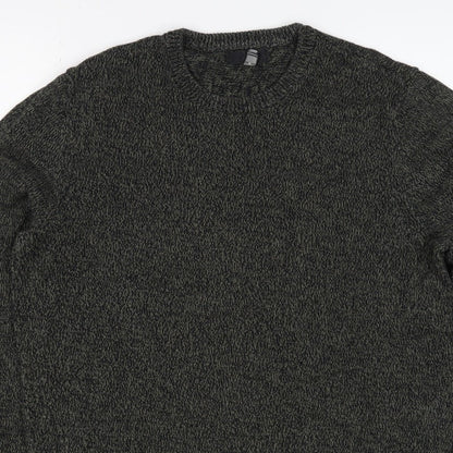 ASOS Men’s Grey Marl Chunky Knit Crew Neck Pullover Jumper Size M