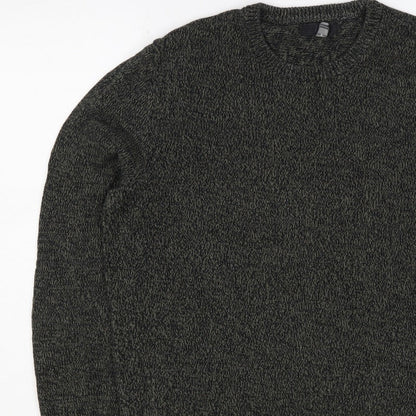 ASOS Men’s Grey Marl Chunky Knit Crew Neck Pullover Jumper Size M