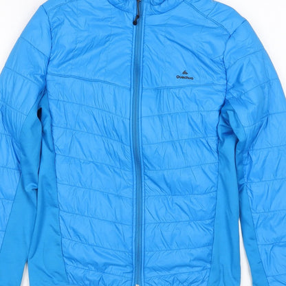Quechua Boys Blue 13-14 Years Puffer Jacket Full Zip Insulated Hiking