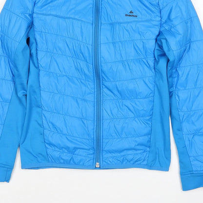 Quechua Boys Blue 13-14 Years Puffer Jacket Full Zip Insulated Hiking
