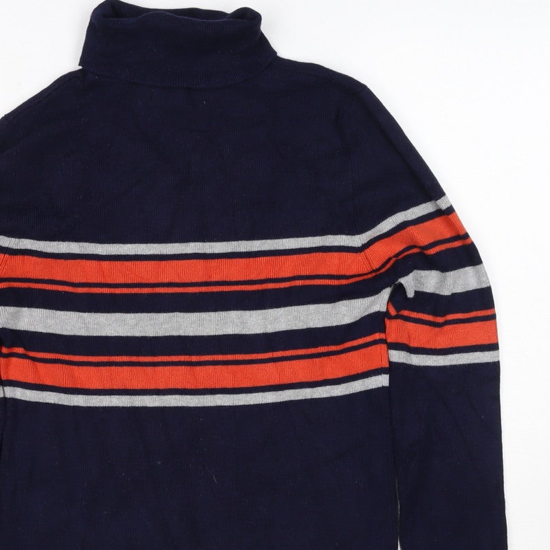 Louche Women’s Multicoloured UK 14 Striped Roll Neck Knit Jumper