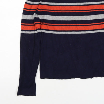 Louche Women’s Multicoloured UK 14 Striped Roll Neck Knit Jumper