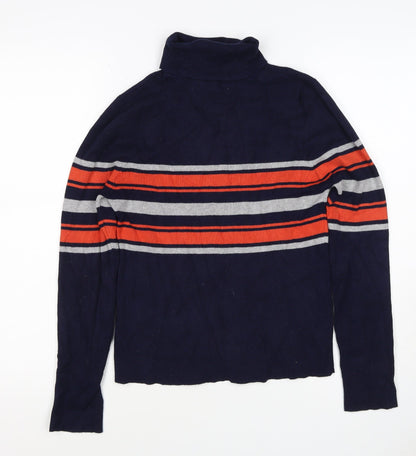 Louche Women’s Multicoloured UK 14 Striped Roll Neck Knit Jumper