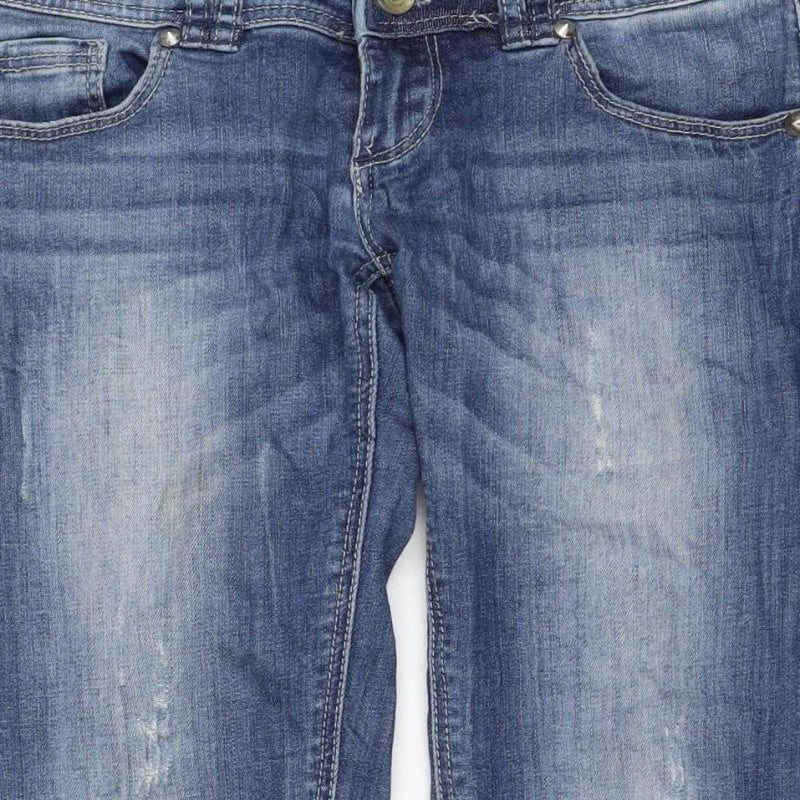 Tally Weijl Women’s Blue UK 6 High Rise Skinny Jeans Ankle Zip