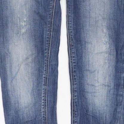 Tally Weijl Women’s Blue UK 6 High Rise Skinny Jeans Ankle Zip