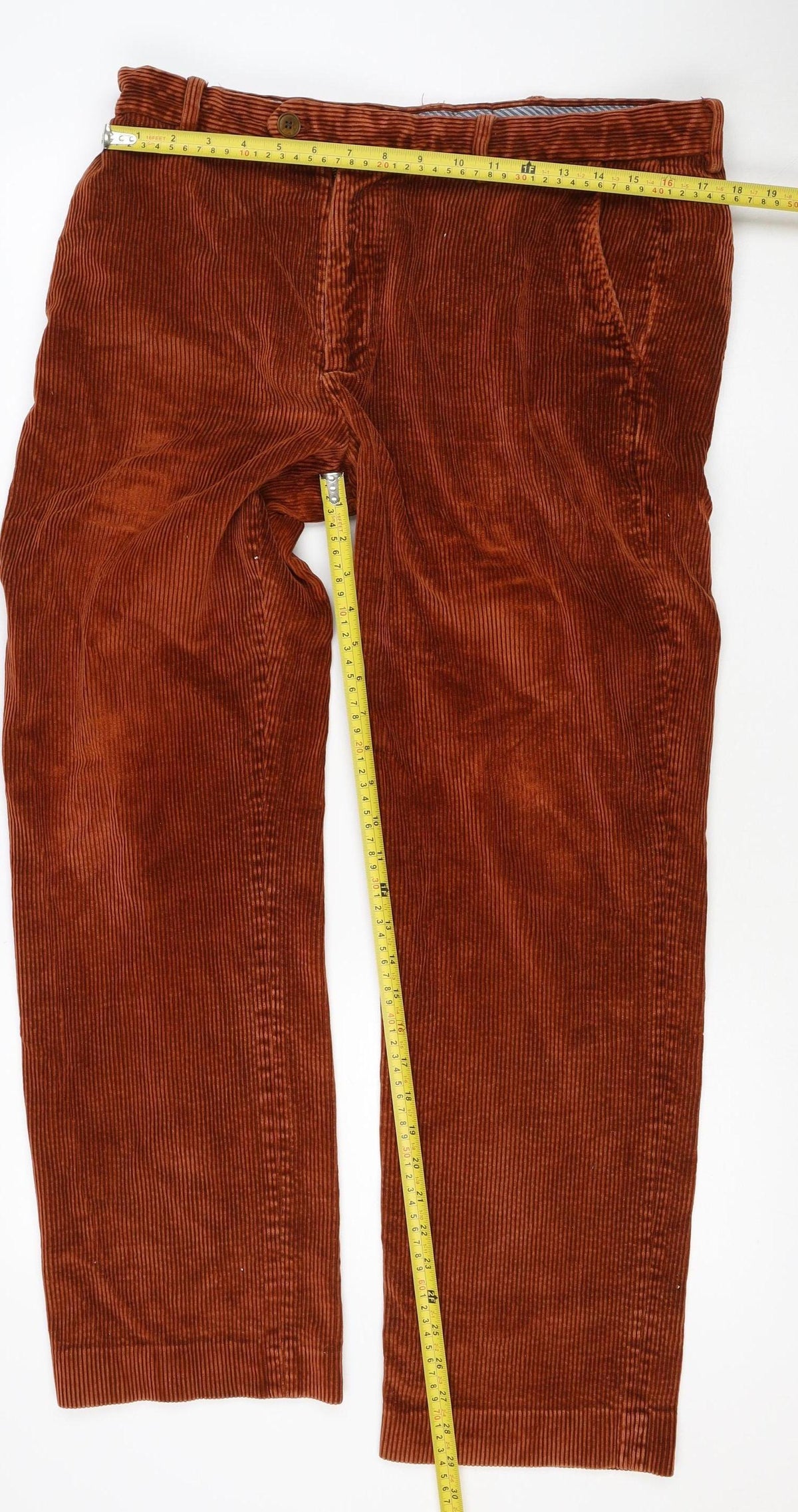 John Lewis Men’s Brown Corduroy Straight Trousers 36L
