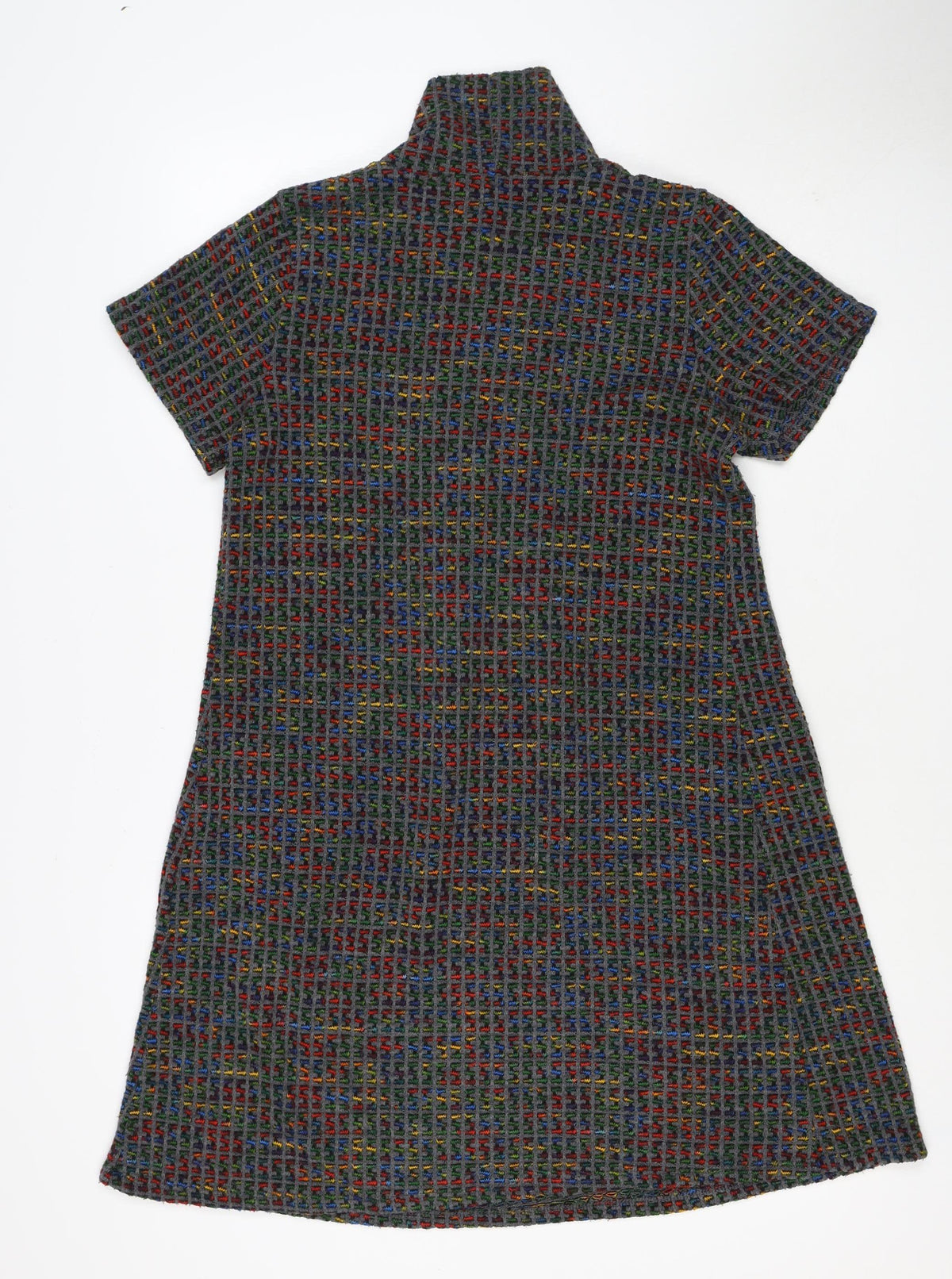 Izabel London Women’s Grey Multicolour Knit Jumper Dress UK 10