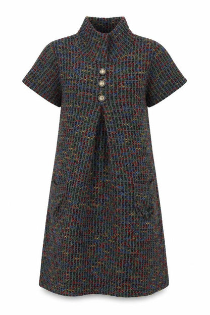 Izabel London Women’s Grey Multicolour Knit Jumper Dress UK 10