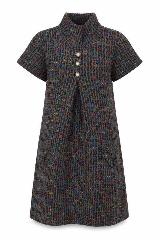 Izabel London Women’s Grey Multicolour Knit Jumper Dress UK 10