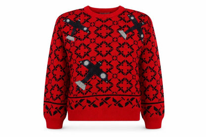 J.P. Val Women’s Red M Fair Isle Ski Pullover Wool Blend Vintage Jumper