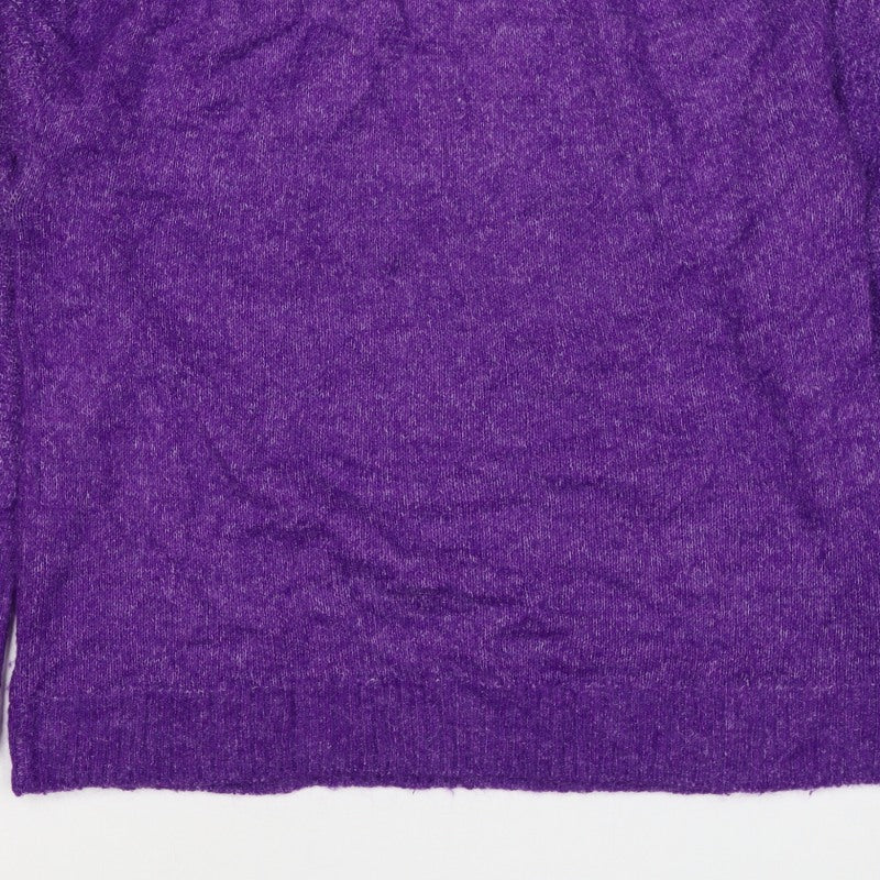 ICHI Women’s Purple Size 8 Puff Sleeve Knit Pullover Jumper