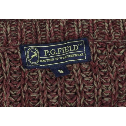 P.G. Field Men’s Brown Marl Chunky Knit Crew Neck Pullover Jumper S