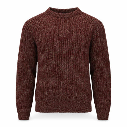 P.G. Field Men’s Brown Marl Chunky Knit Crew Neck Pullover Jumper S