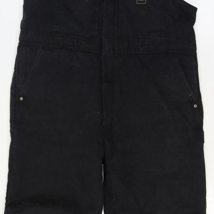 Walls Mens Black L Insulated Workwear Dungarees Bib Overalls