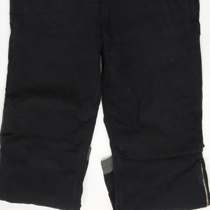 Walls Mens Black L Insulated Workwear Dungarees Bib Overalls