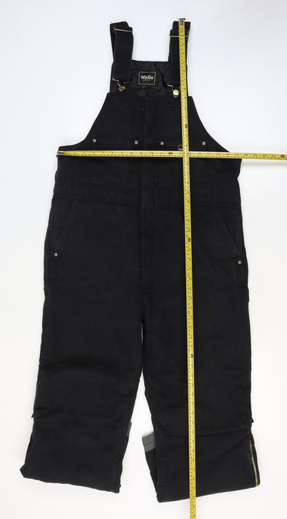 Walls Mens Black L Insulated Workwear Dungarees Bib Overalls