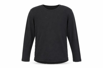 Lee Cooper Men’s Black M Ribbed Long Sleeve Crew Neck T-Shirt