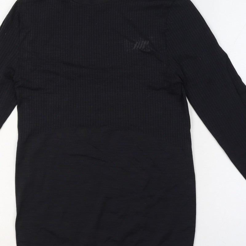 Myprotein Women’s Black S Athletic Ribbed Long Sleeve Gym T-Shirt