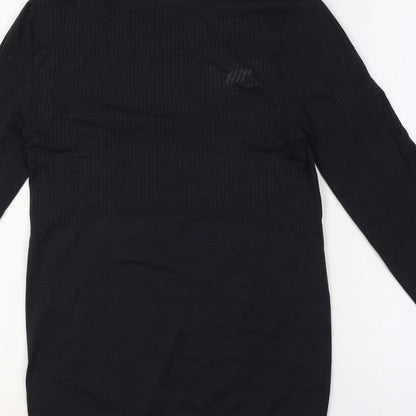 Myprotein Women’s Black S Athletic Ribbed Long Sleeve Gym T-Shirt