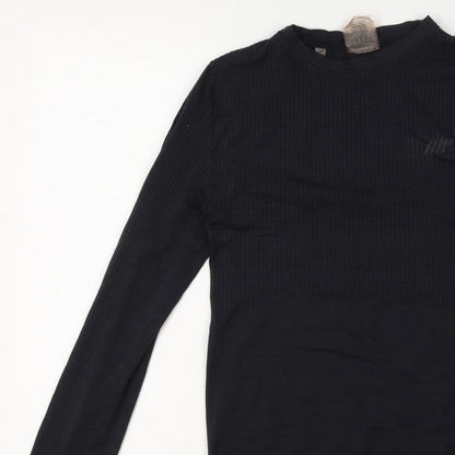 Myprotein Women’s Black S Athletic Ribbed Long Sleeve Gym T-Shirt