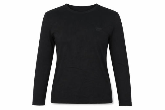 Myprotein Women’s Black S Athletic Ribbed Long Sleeve Gym T-Shirt