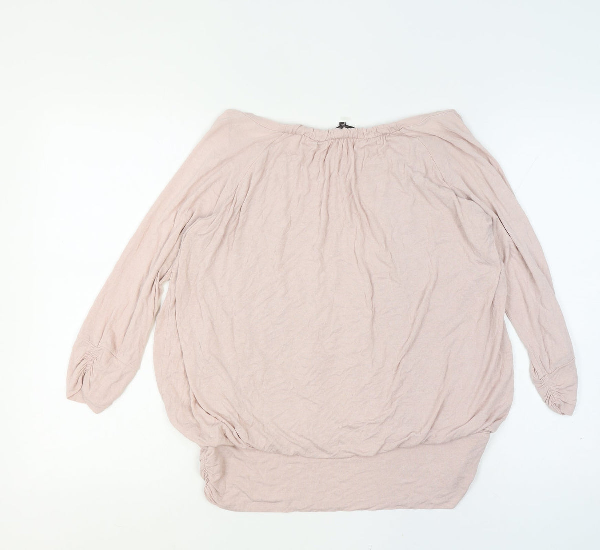 Phase Eight Women Pink XL Off Shoulder Long Sleeve Tunic Blouse