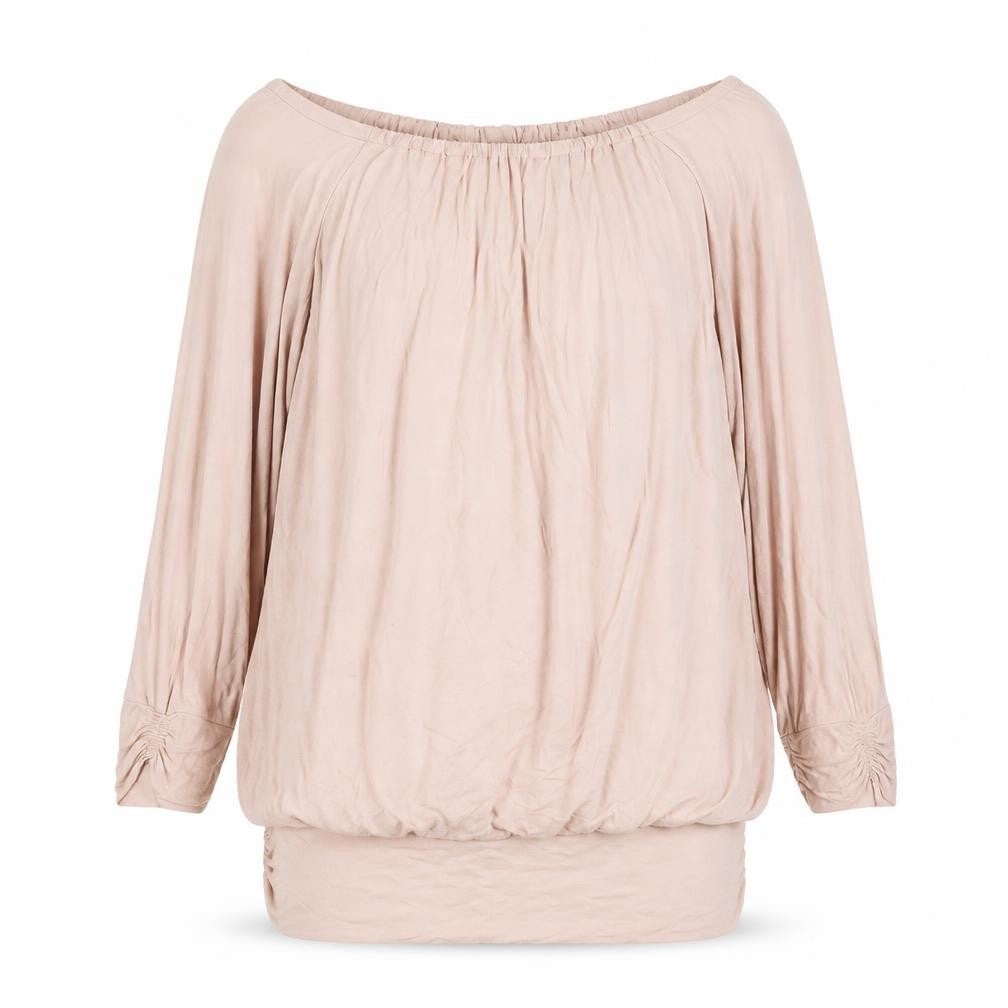 Phase Eight Women Pink XL Off Shoulder Long Sleeve Tunic Blouse