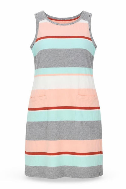 White Stuff Women Multicoloured UK 12 Striped Sleeveless Jersey Shift Dress