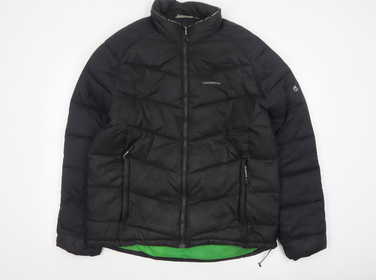 Craghoppers Men’s Black XL Puffer Jacket Quilted Outdoor Full Zip