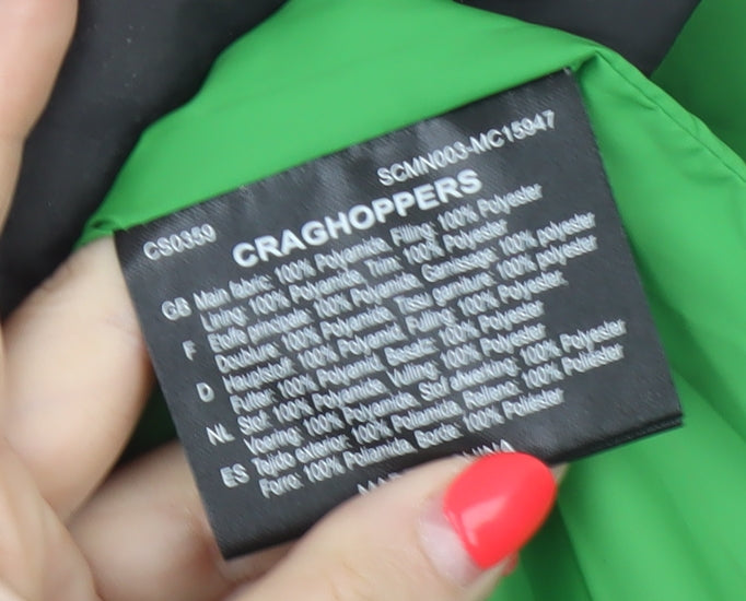 Craghoppers Men’s Black XL Puffer Jacket Quilted Outdoor Full Zip