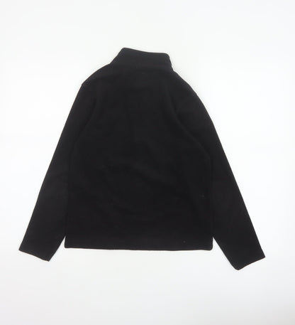 Regatta Boys Black 11-12 Years 1/4 Zip Fleece Pullover Sweatshirt
