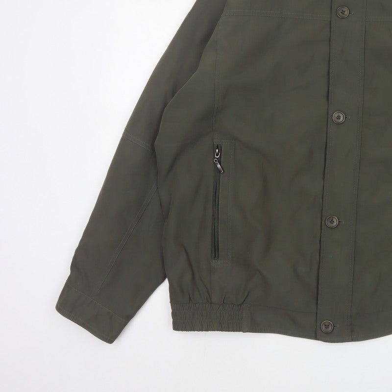 EWM Pure Classics Men's Green 2XL Basic Jacket Button Zip Pockets