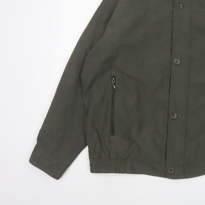 EWM Pure Classics Men's Green 2XL Basic Jacket Button Zip Pockets