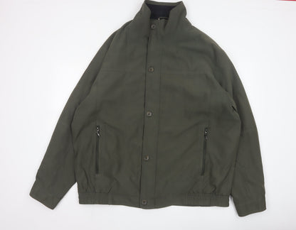 EWM Pure Classics Men's Green 2XL Basic Jacket Button Zip Pockets