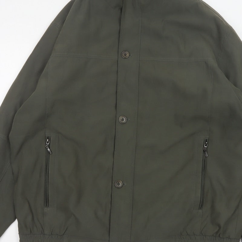 EWM Pure Classics Men's Green 2XL Basic Jacket Button Zip Pockets