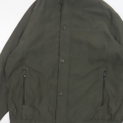 EWM Pure Classics Men's Green 2XL Basic Jacket Button Zip Pockets
