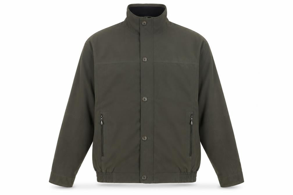 EWM Pure Classics Men's Green 2XL Basic Jacket Button Zip Pockets