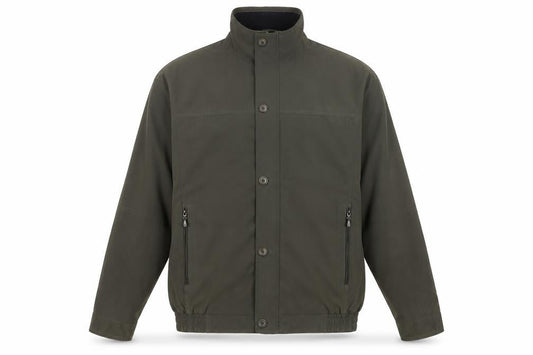 Front view of EWM Pure Classics Men's Green 2XL Basic Jacket Button Zip Pockets
